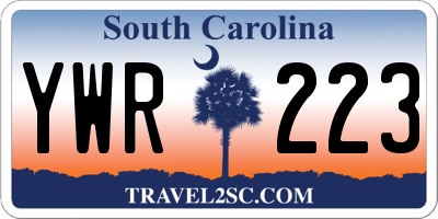 SC license plate YWR223