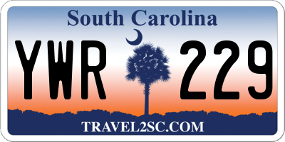 SC license plate YWR229