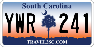 SC license plate YWR241