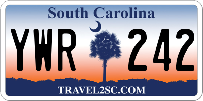SC license plate YWR242