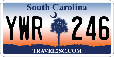 SC license plate YWR246