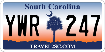 SC license plate YWR247