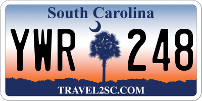 SC license plate YWR248