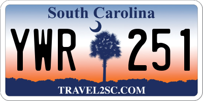 SC license plate YWR251