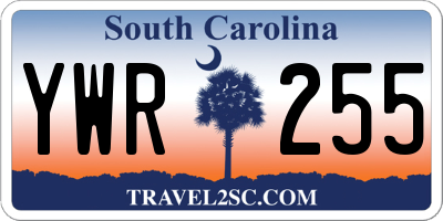 SC license plate YWR255