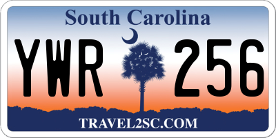 SC license plate YWR256