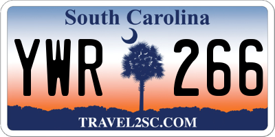 SC license plate YWR266