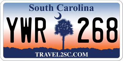 SC license plate YWR268