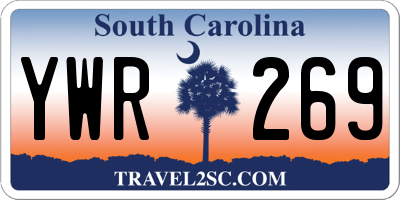 SC license plate YWR269
