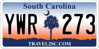SC license plate YWR273