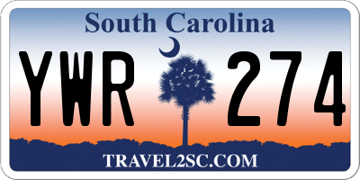 SC license plate YWR274