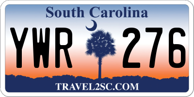 SC license plate YWR276