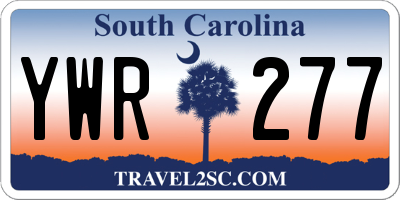 SC license plate YWR277