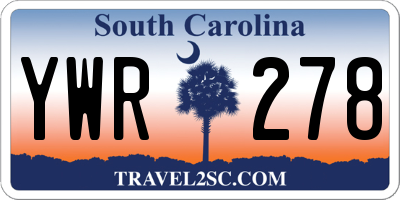 SC license plate YWR278