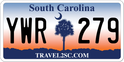 SC license plate YWR279