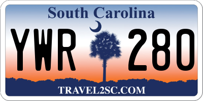 SC license plate YWR280