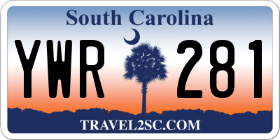 SC license plate YWR281