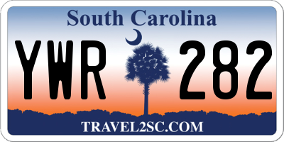SC license plate YWR282