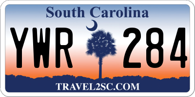 SC license plate YWR284
