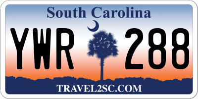 SC license plate YWR288