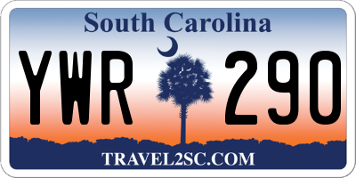 SC license plate YWR290