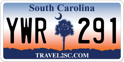 SC license plate YWR291