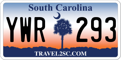SC license plate YWR293