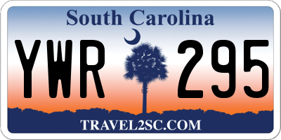 SC license plate YWR295
