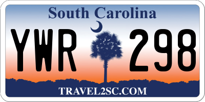 SC license plate YWR298