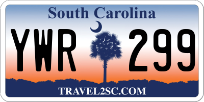 SC license plate YWR299