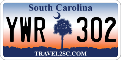 SC license plate YWR302