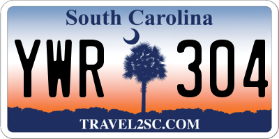 SC license plate YWR304