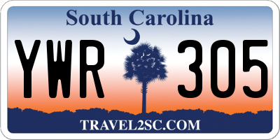 SC license plate YWR305