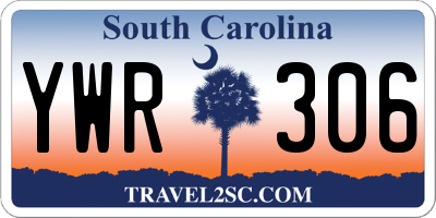 SC license plate YWR306