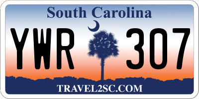 SC license plate YWR307