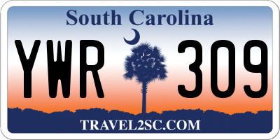 SC license plate YWR309