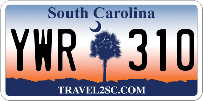SC license plate YWR310