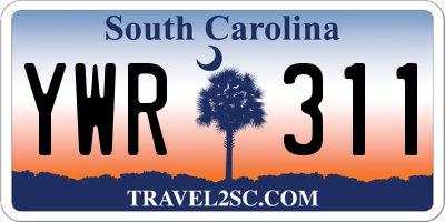 SC license plate YWR311