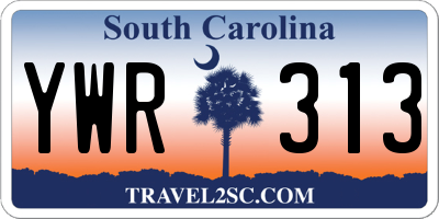 SC license plate YWR313