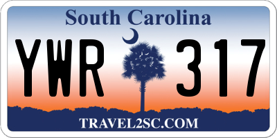 SC license plate YWR317