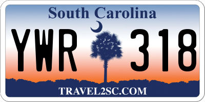 SC license plate YWR318