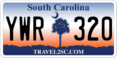 SC license plate YWR320