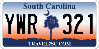 SC license plate YWR321