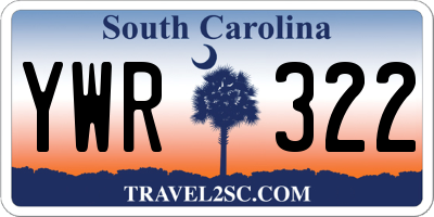 SC license plate YWR322