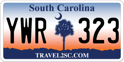 SC license plate YWR323