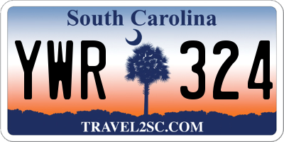 SC license plate YWR324