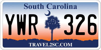 SC license plate YWR326