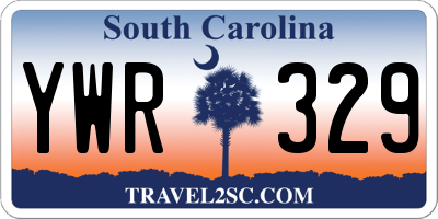 SC license plate YWR329