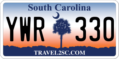 SC license plate YWR330