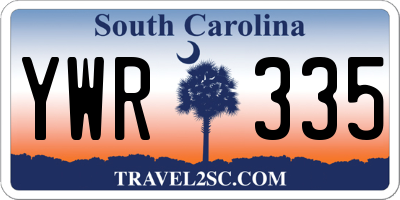 SC license plate YWR335